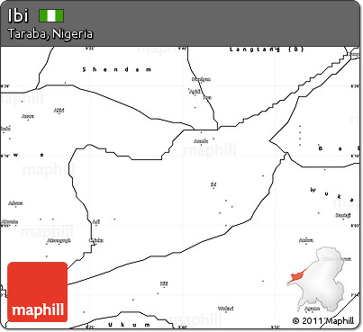 Blank Simple Map of Ibi