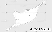 Silver Style Simple Map of Ibi, single color outside