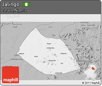 Gray 3D Map of Jalingo