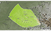 Physical 3D Map of Jalingo, darken, semi-desaturated