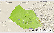 Physical 3D Map of Jalingo, shaded relief outside