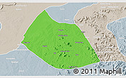 Political 3D Map of Jalingo, lighten, semi-desaturated