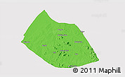 Political 3D Map of Jalingo, single color outside