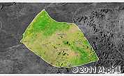 Satellite 3D Map of Jalingo, darken, desaturated