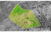 Satellite 3D Map of Jalingo, desaturated