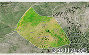 Satellite 3D Map of Jalingo, semi-desaturated
