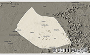 Shaded Relief 3D Map of Jalingo, darken