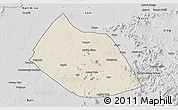Shaded Relief 3D Map of Jalingo, desaturated
