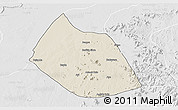 Shaded Relief 3D Map of Jalingo, lighten, desaturated