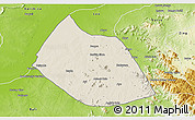 Shaded Relief 3D Map of Jalingo, physical outside