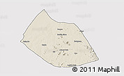 Shaded Relief 3D Map of Jalingo, single color outside
