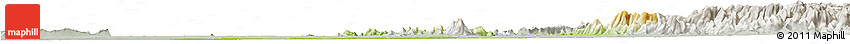 Physical Horizon Map of Jalingo, lighten, semi-desaturated