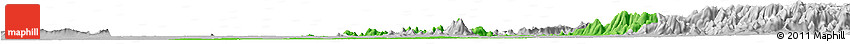 Political Horizon Map of Jalingo, lighten, desaturated