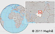 Gray Location Map of Jalingo, highlighted parent region