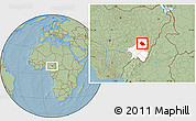 Savanna Style Location Map of Jalingo, highlighted parent region, hill shading