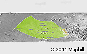 Physical Panoramic Map of Jalingo, desaturated