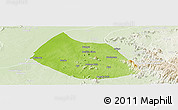 Physical Panoramic Map of Jalingo, lighten