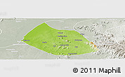 Physical Panoramic Map of Jalingo, lighten, semi-desaturated