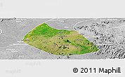 Satellite Panoramic Map of Jalingo, lighten, desaturated