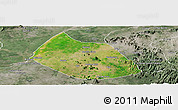 Satellite Panoramic Map of Jalingo, semi-desaturated