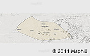 Shaded Relief Panoramic Map of Jalingo, lighten, semi-desaturated