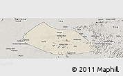 Shaded Relief Panoramic Map of Jalingo, semi-desaturated