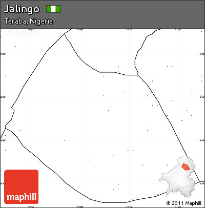 Blank Simple Map of Jalingo, no labels