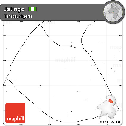 Blank Simple Map of Jalingo, no labels