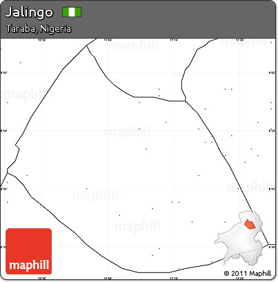 Blank Simple Map of Jalingo, no labels