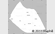 Gray Simple Map of Jalingo, single color outside