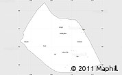 Silver Style Simple Map of Jalingo, single color outside