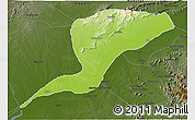Physical 3D Map of Karim-La, darken