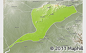 Physical 3D Map of Karim-La, semi-desaturated