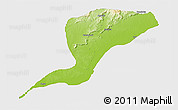 Physical 3D Map of Karim-La, single color outside