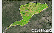Satellite 3D Map of Karim-La, darken, semi-desaturated