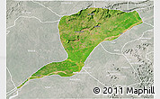 Satellite 3D Map of Karim-La, lighten, semi-desaturated