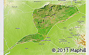 Satellite 3D Map of Karim-La, physical outside