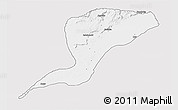 Silver Style 3D Map of Karim-La, single color outside