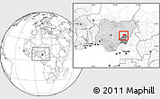 Blank Location Map of Karim-La, highlighted country, highlighted parent region, within the entire country