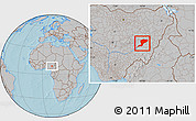 Gray Location Map of Karim-La, hill shading