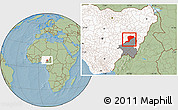 Savanna Style Location Map of Karim-La, highlighted country, highlighted parent region, hill shading