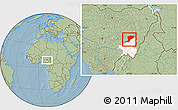 Savanna Style Location Map of Karim-La, highlighted parent region, hill shading
