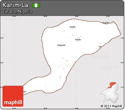 Classic Style Simple Map of Karim-La, cropped outside