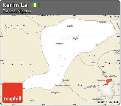 Classic Style Simple Map of Karim-La