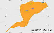 Political Simple Map of Karim-La, single color outside