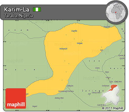 Savanna Style Simple Map of Karim-La