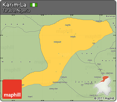 Savanna Style Simple Map of Karim-La