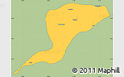 Savanna Style Simple Map of Karim-La, single color outside