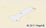 Classic Style 3D Map of Lau, single color outside