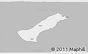 Gray 3D Map of Lau, single color outside